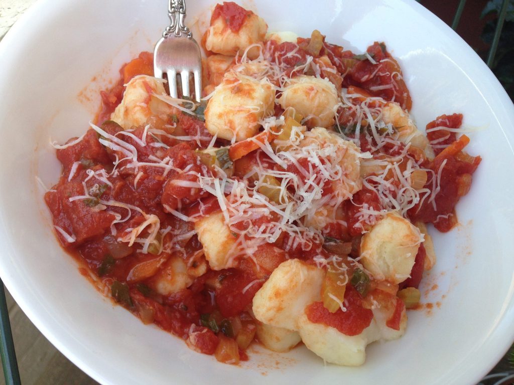 tomato Sauce on gnocchi
