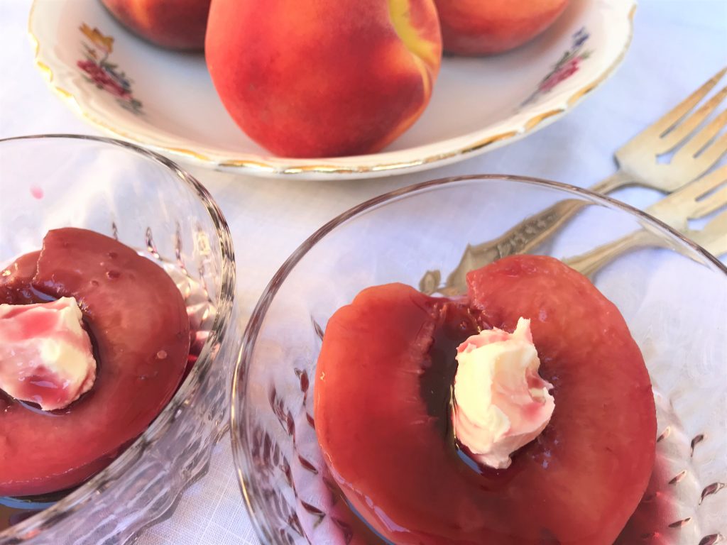 lovely poached peaches