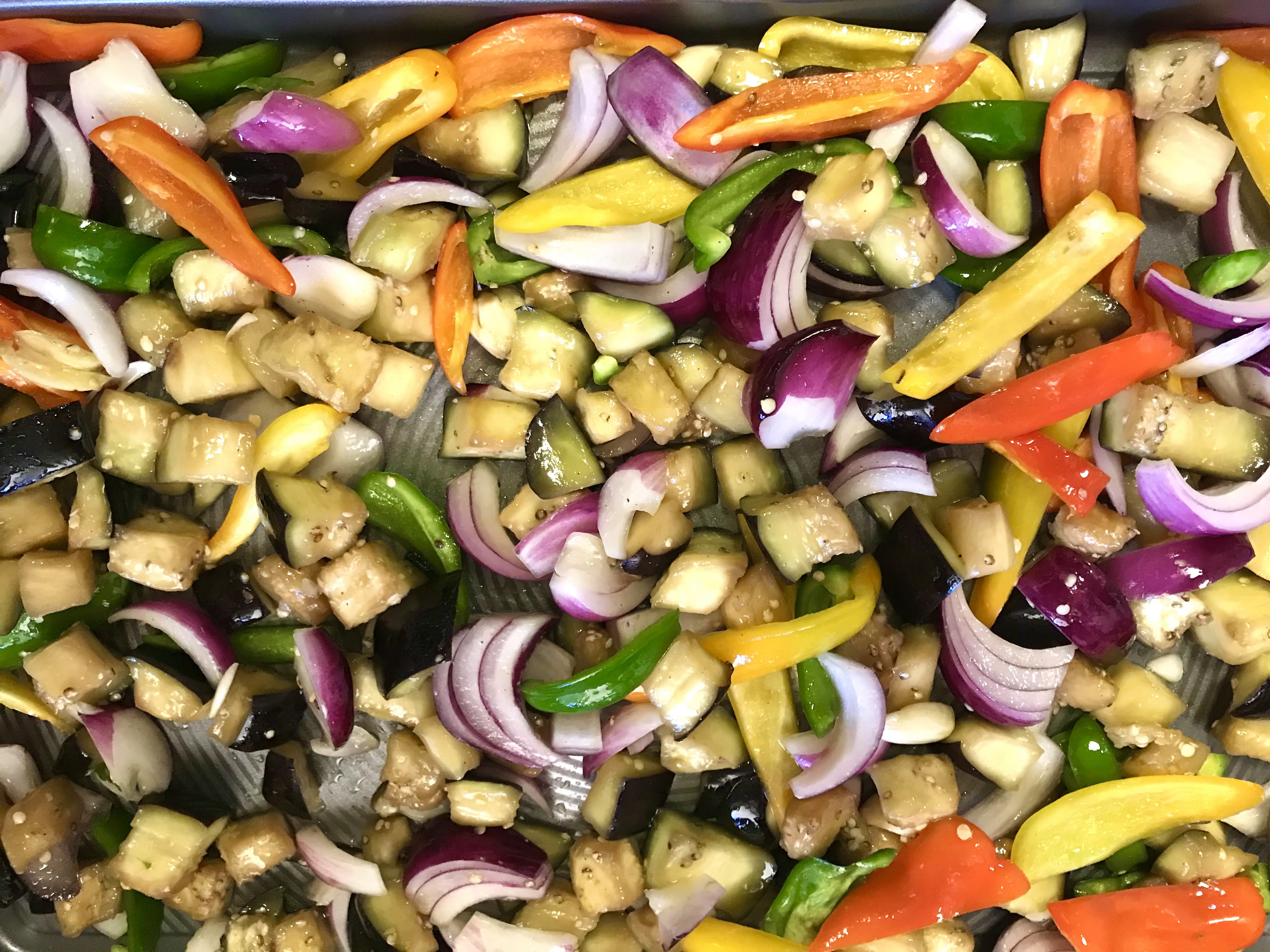 Eggplant Purée on Bruschetta An Italian dish